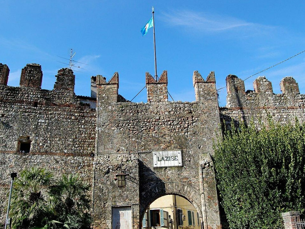 The medieval walls of Lazise